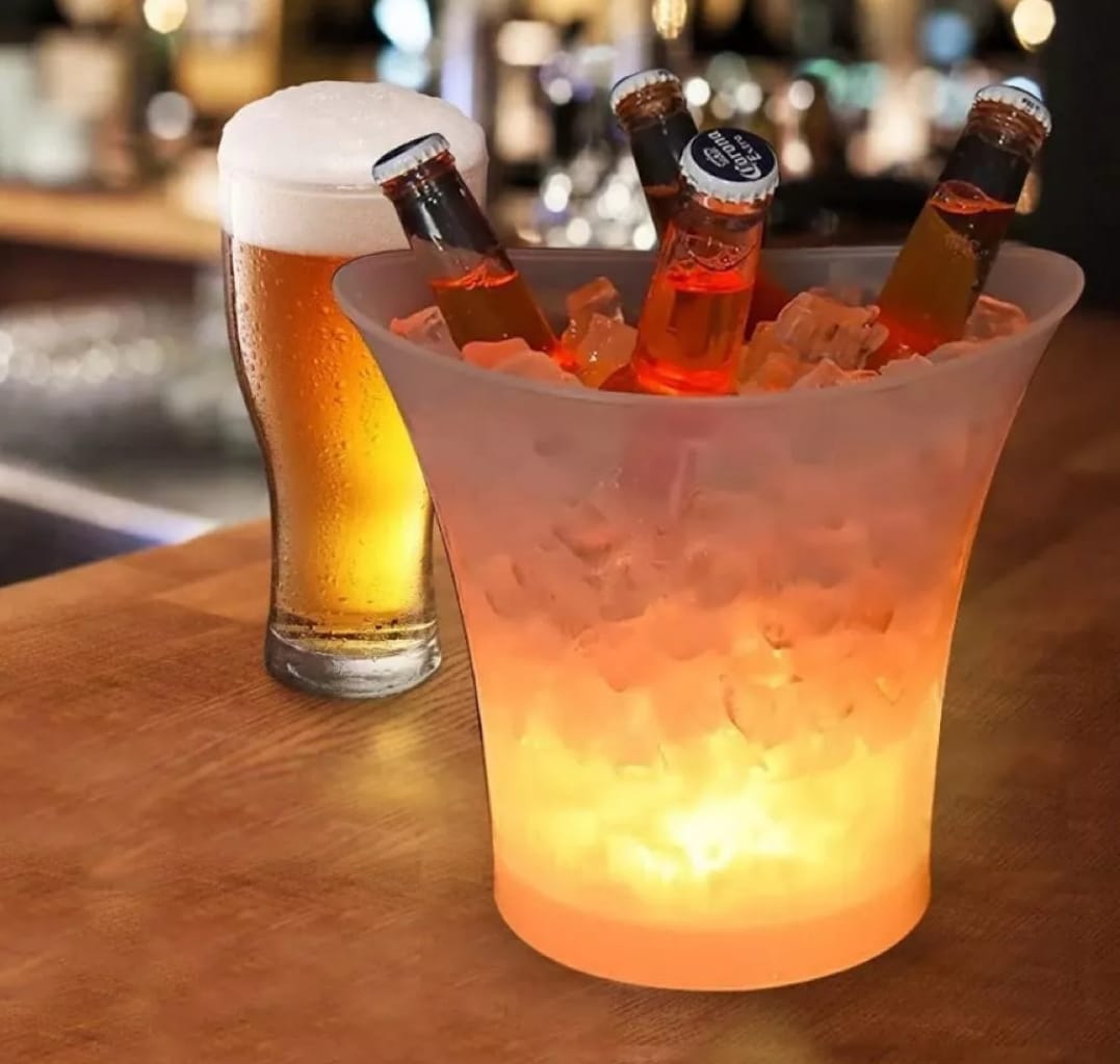 Hielera con Luz Led Parlante  Bluetooth